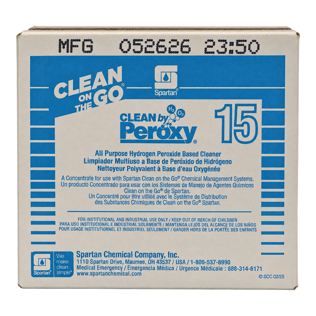 Spartan Clean on the Go Clean by Peroxy 15, 4 x 2 L