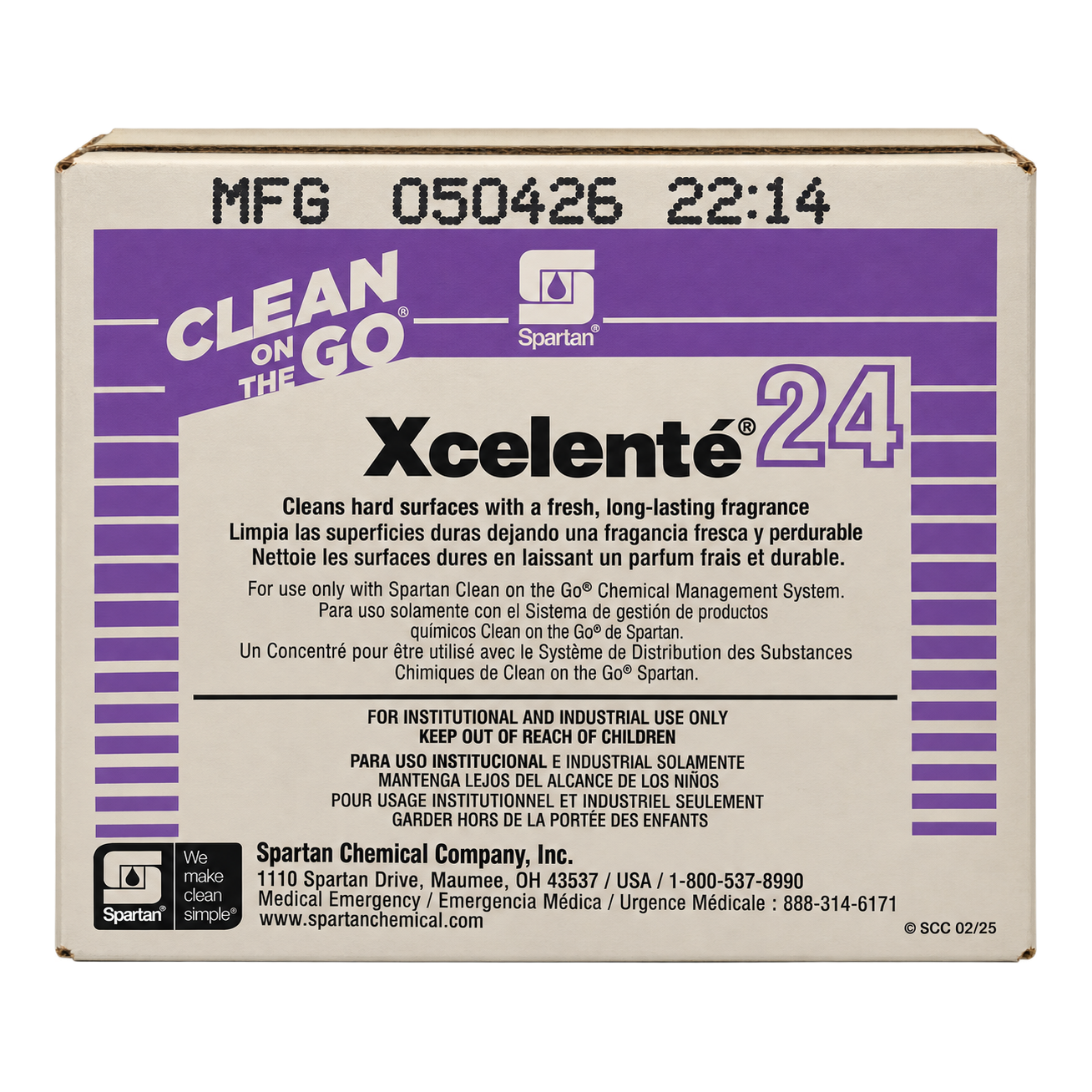 Spartan Clean on the Go Xcelenté 24 Multi-Purpose Cleaner, 4 x 2 L
