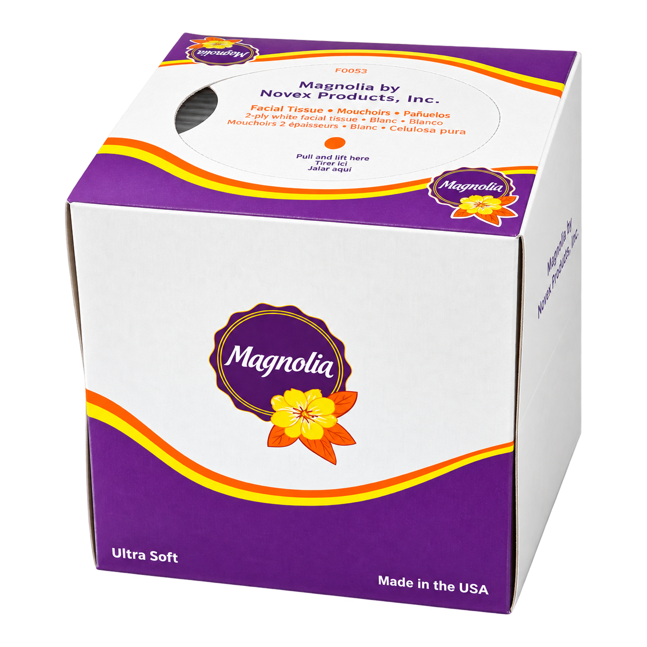 Novex Magnolia Two-Ply Facial Tissue Cube 90 Sheets, 36 Boxes