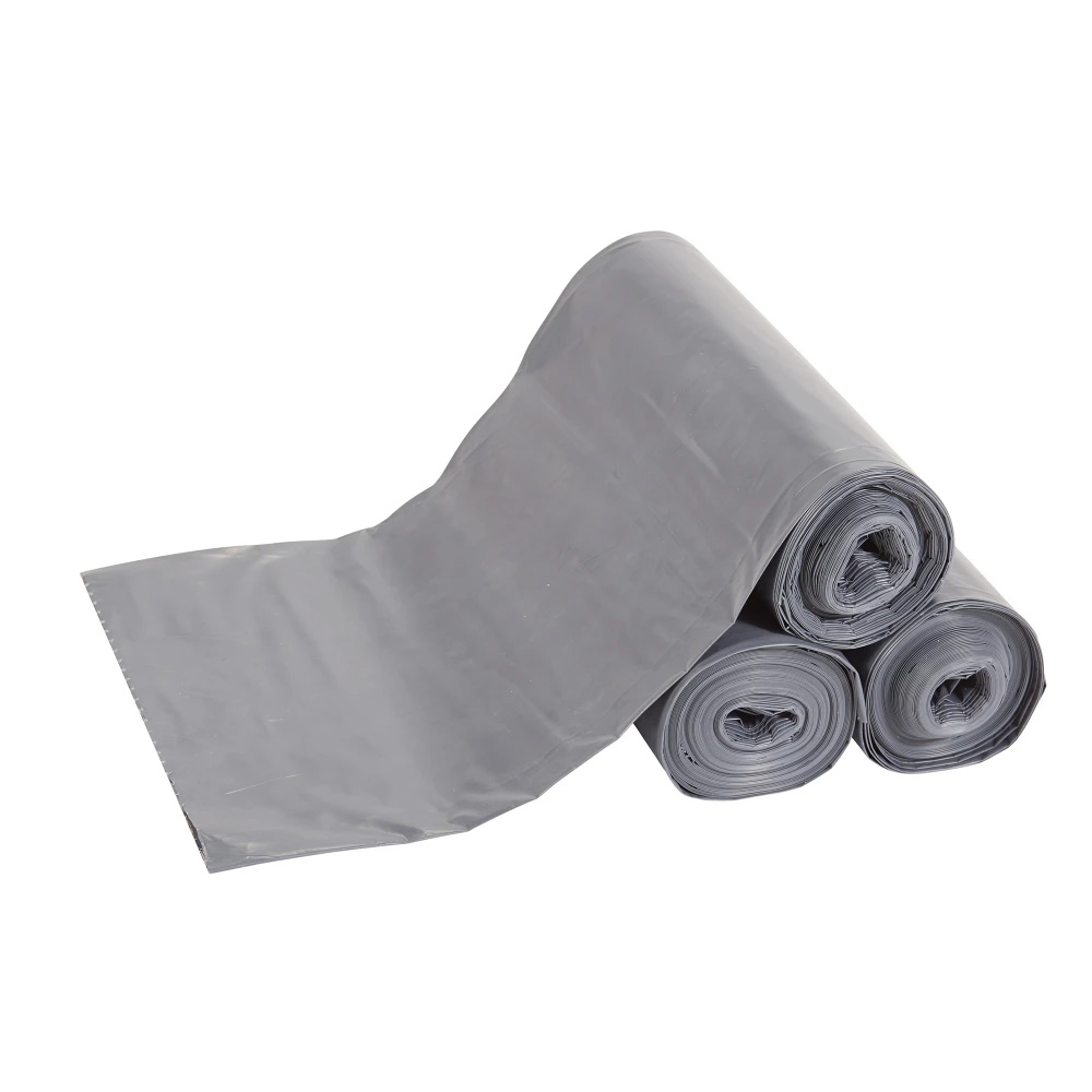 Super Hex Heavy-Duty Trash Liner 38" x 58" | 1.3 Mil | 60 Gallon | Gray